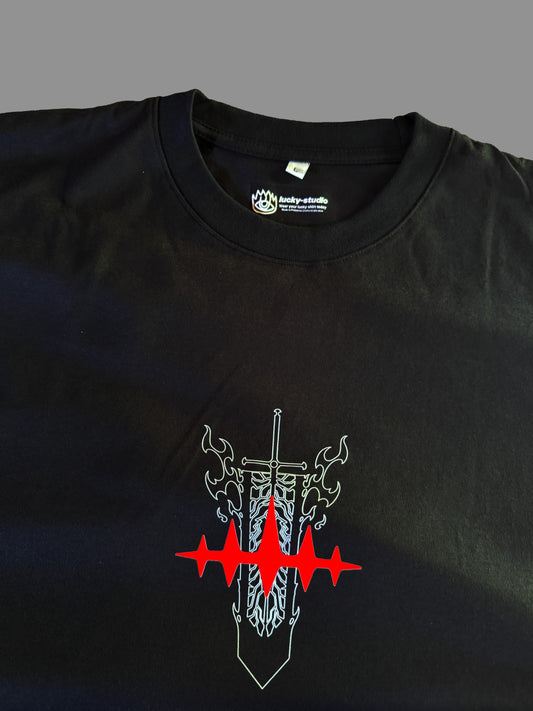 Cropped Tees -Blck clover